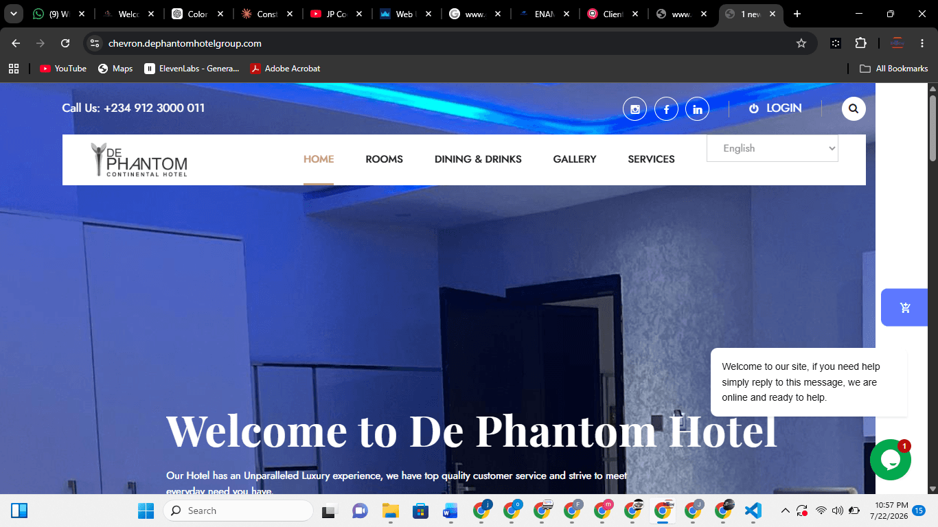 De Phantom Continental Hotel Group project showcasing Joetech's expertise